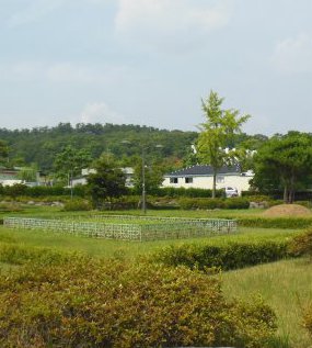 扶余旧衙里百済遺跡の風景